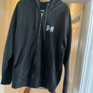Bleacher Report Black Large Hoodie Zippered Sweatshirt